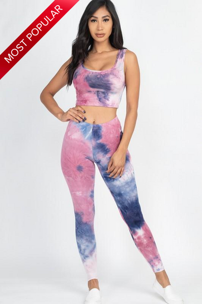 Sadie Pink Tie Dye Leggings Set – MIAMI POSH BOUTIQUE