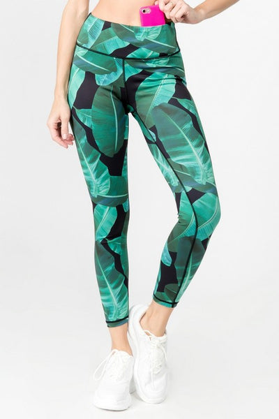 Palm Leaf Active Leggings