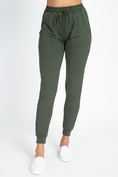 Olive Stretch Joggers