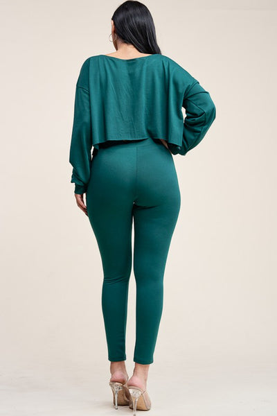 Emerald Green two piece pants set