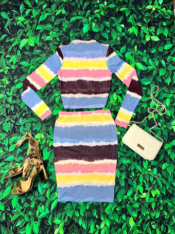 Lux Watercolor Skirt Set