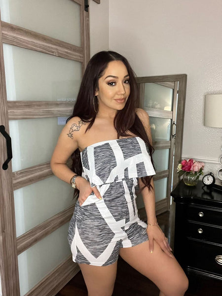 Geo Print Romper