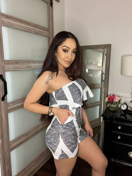 Geo Print Romper
