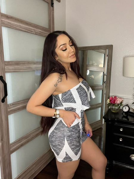 Geo Print Romper