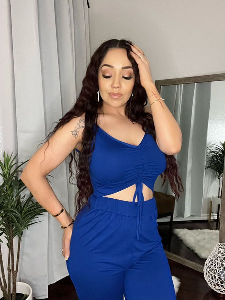 Royal blue jumpsuit