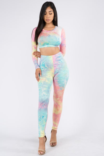 Pastel Tie Dye Pants Set