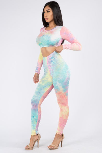Pastel Tie Dye Pants Set