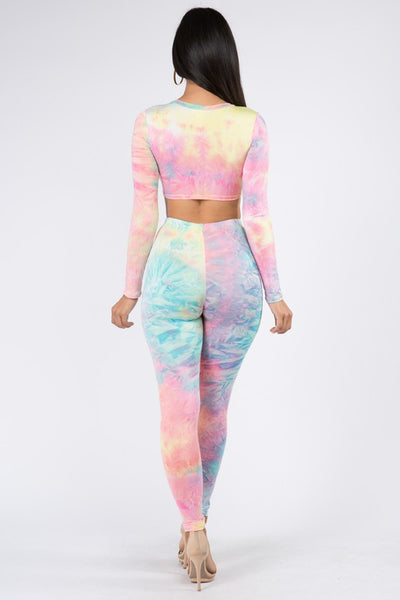 Pastel Tie Dye Pants Set