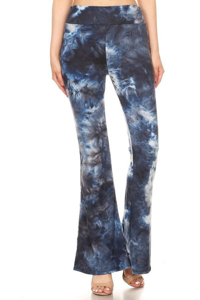 Blue TieDye Flare Legged Pants