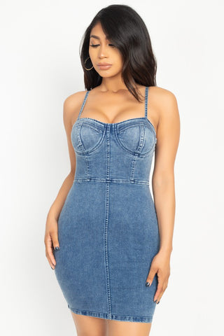 Demi Dark Denim Mini Dress