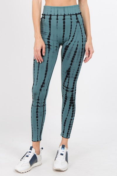 Teal Tie Dye Active Leggings