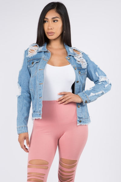 Distressed Denim Jacket