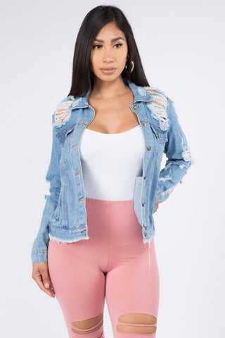 Distressed Denim Jacket
