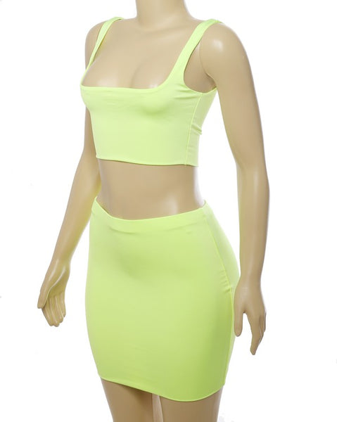 Kylie Neon Skirt Set