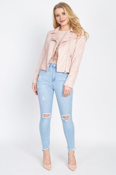 Distressed Skinny Jeans Light Wash