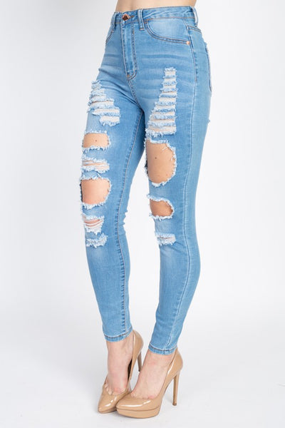 Ava Light Distressed Jeans