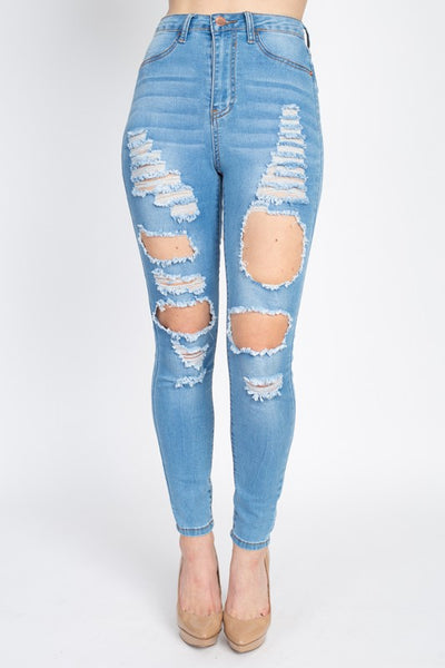 Ava Light Distressed Jeans