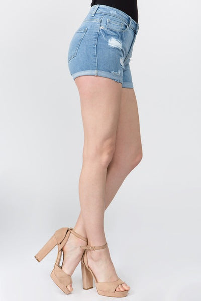 Jojo Medium Wash Denim Shorts