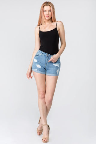 Jojo Medium Wash Denim Shorts