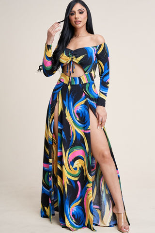 Swirling Around in Blue