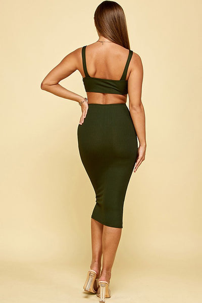 Mina Olive Dress