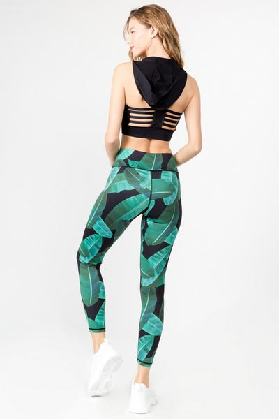Palm Leaf Active Leggings