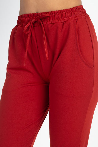 Red Stretch Joggers