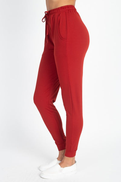 Red Stretch Joggers