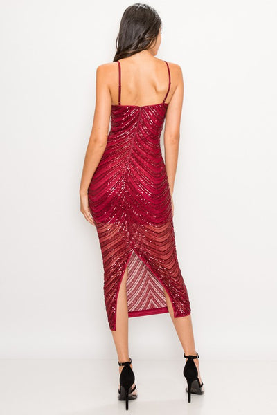 Lavish in Red Sequin Dress