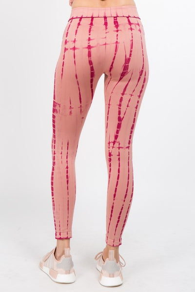 Rose Tie Dye Active Leggings
