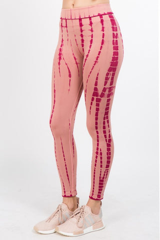 Rose Tie Dye Active Leggings